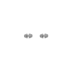 Orecchini Cagole Stud in Argento Anticato