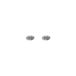 Orecchini Cagole Stud in Argento Anticato