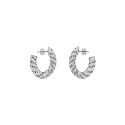 Orecchini Logo da Donna in Argento Anticato