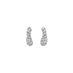 Orecchini Logo da Donna in Argento Anticato