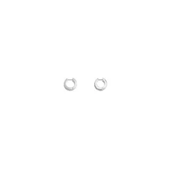 Orecchini Logo Hoop da Donna in Argento