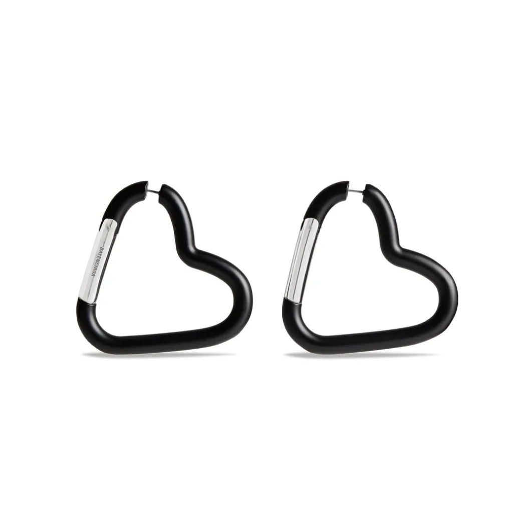 Orecchini Love Clip da Donna in Nero