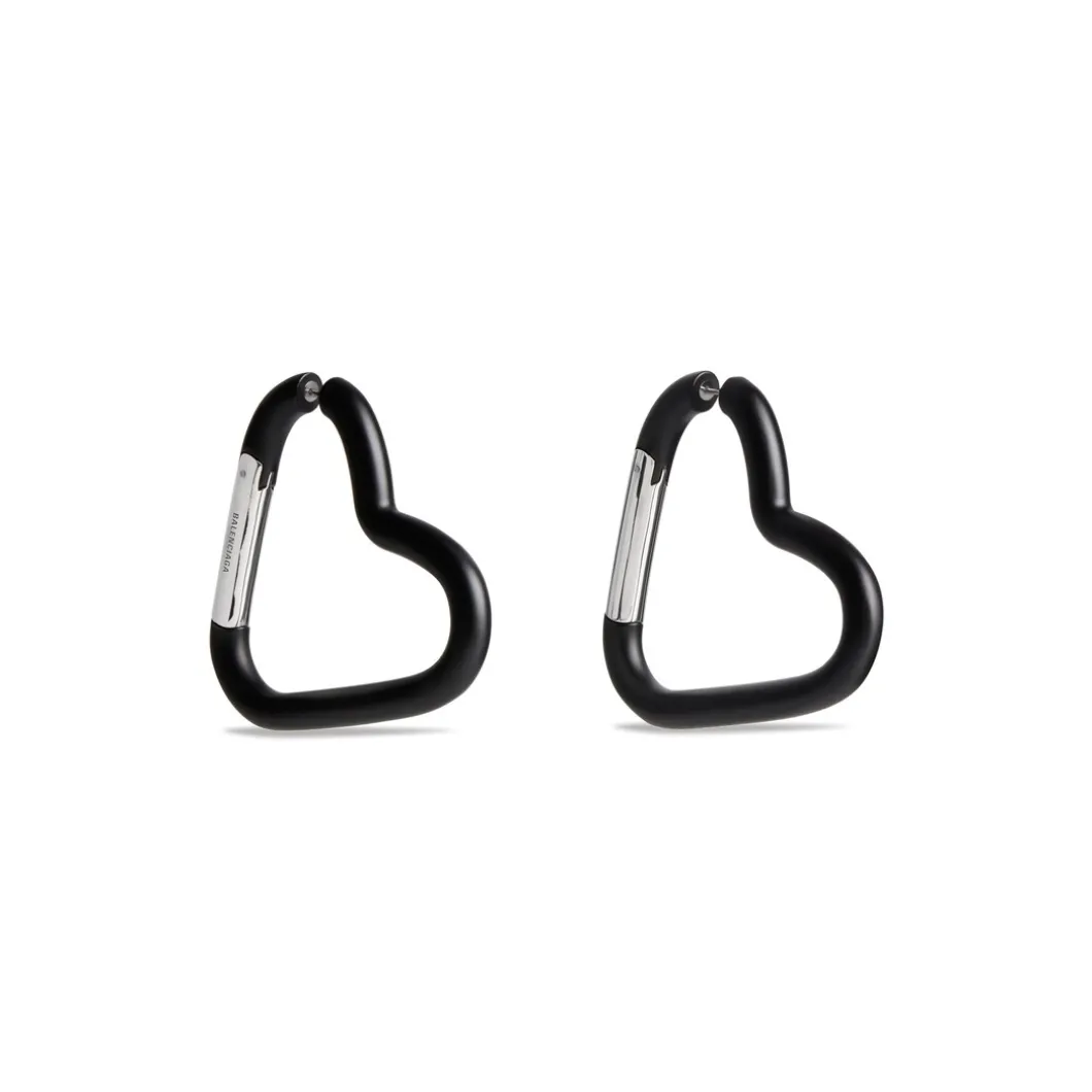 Orecchini Love Clip da Donna in Nero