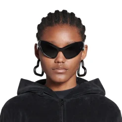 Orecchini Love Clip da Donna in Nero