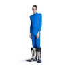 Pantaloni Aderenti A Vita Bassa in Blu