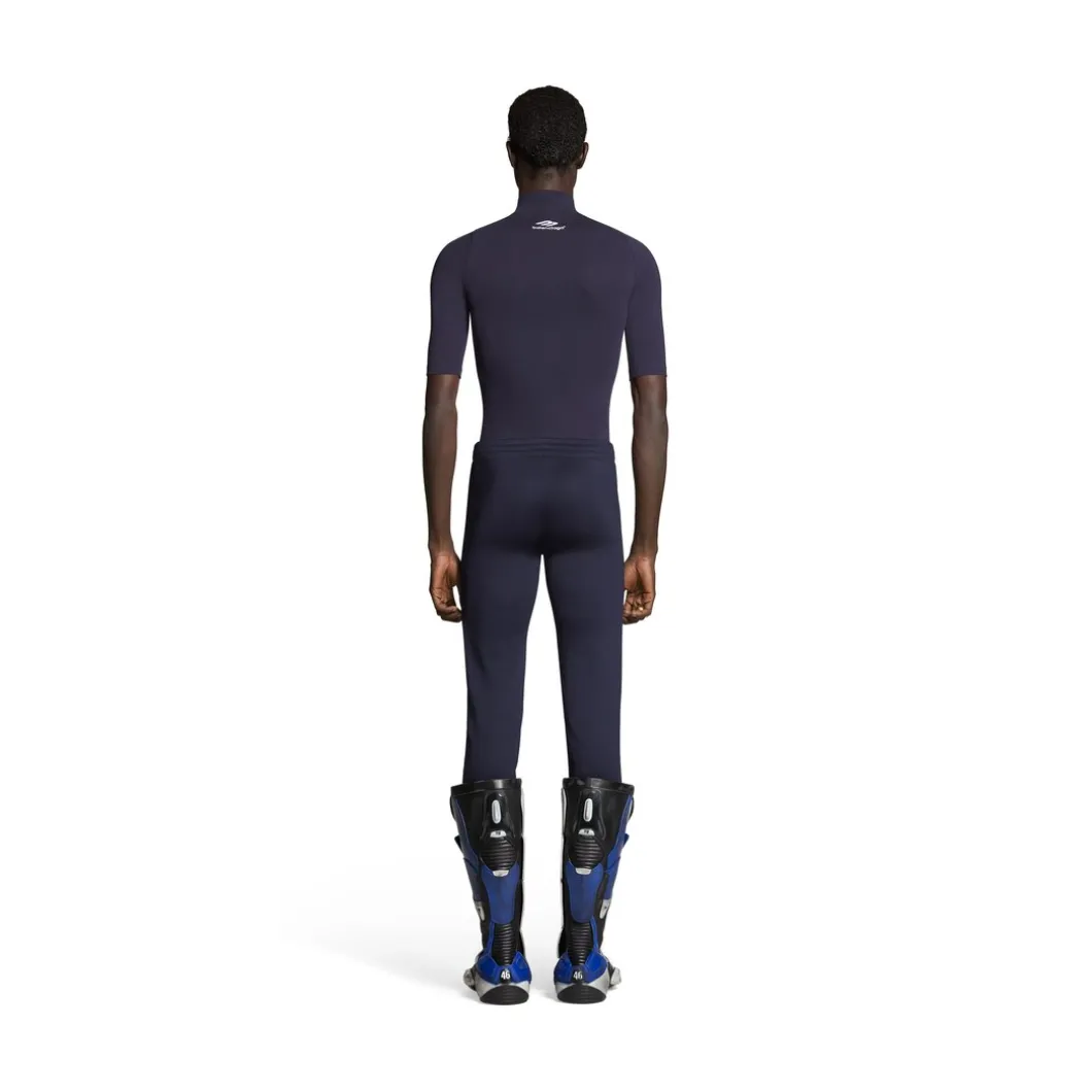 Pantaloni Aderenti A Vita Bassa in Blu Navy