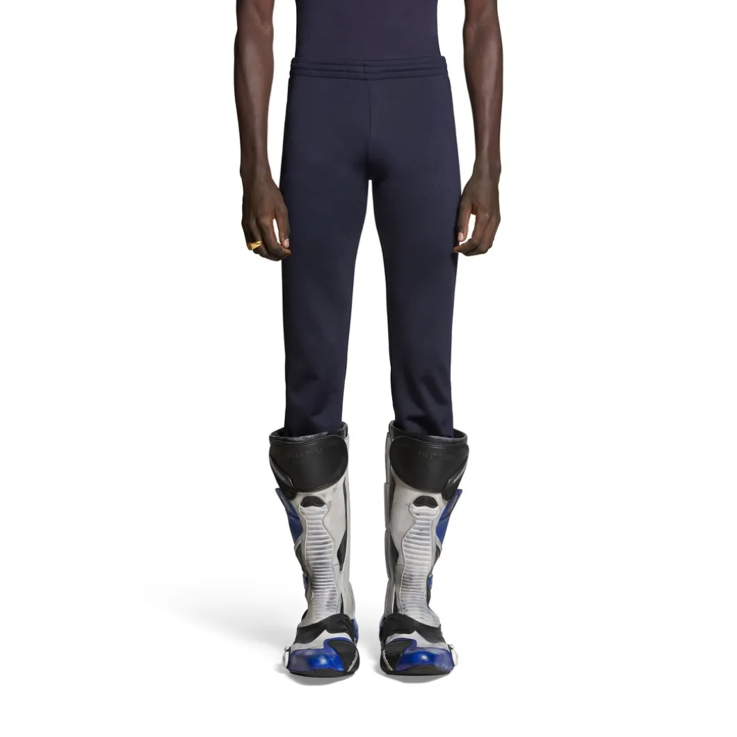 Pantaloni Aderenti A Vita Bassa in Blu Navy