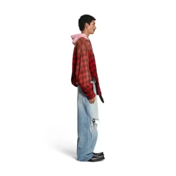 Pantaloni Baggy Destroyed Super Large in Blu
