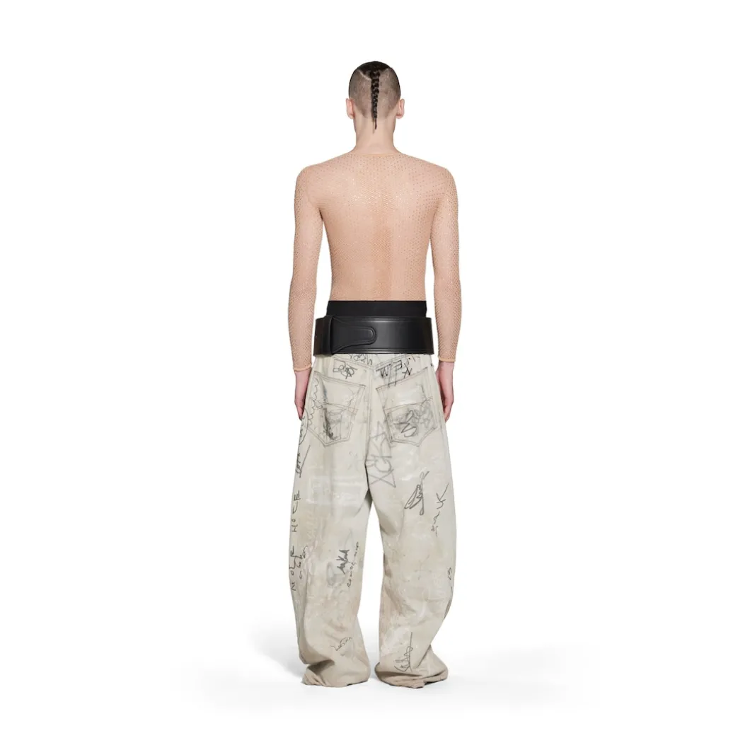 Pantaloni Baggy Graffiti in Nero