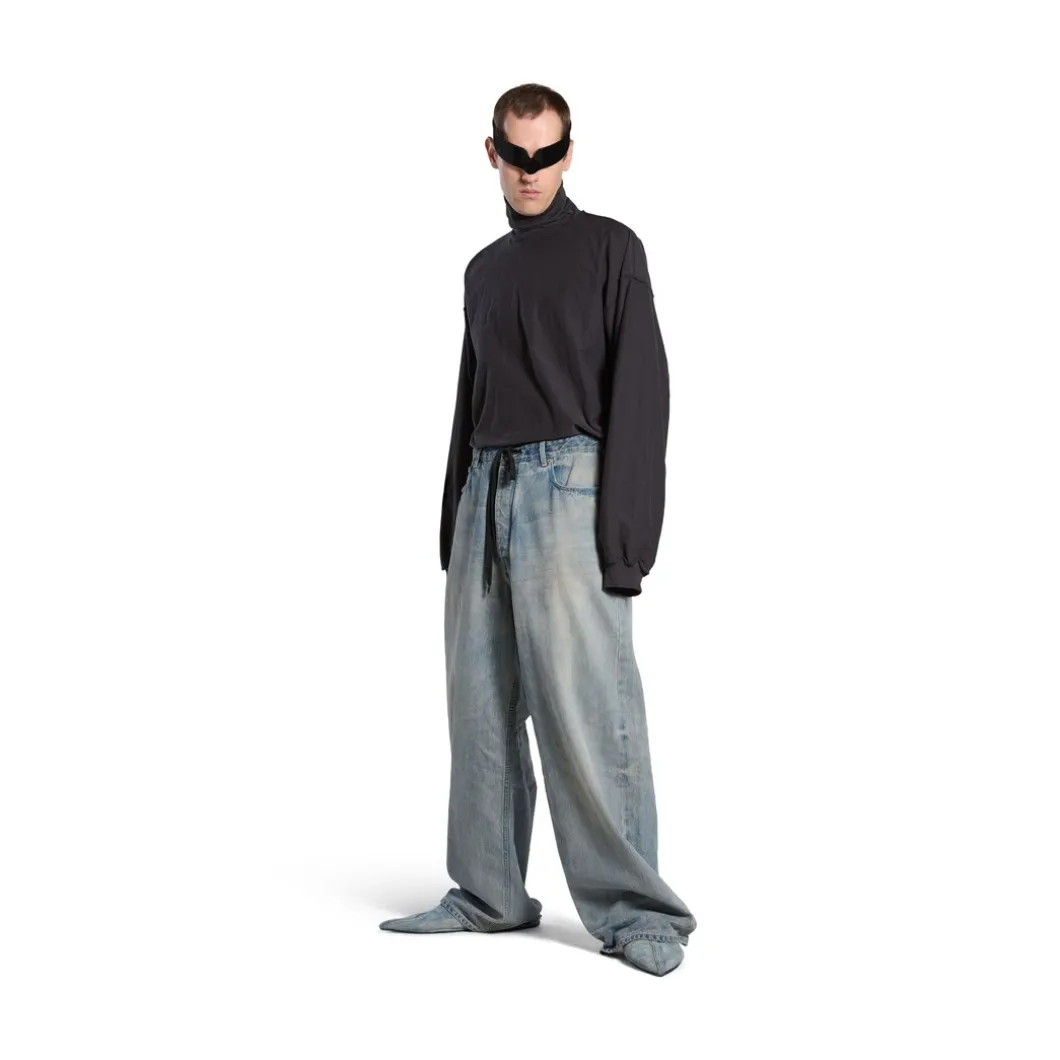 Pantaloni Baggy Oversize in Azzurro