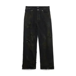 Pantaloni Baggy Super Destroyed in Nero
