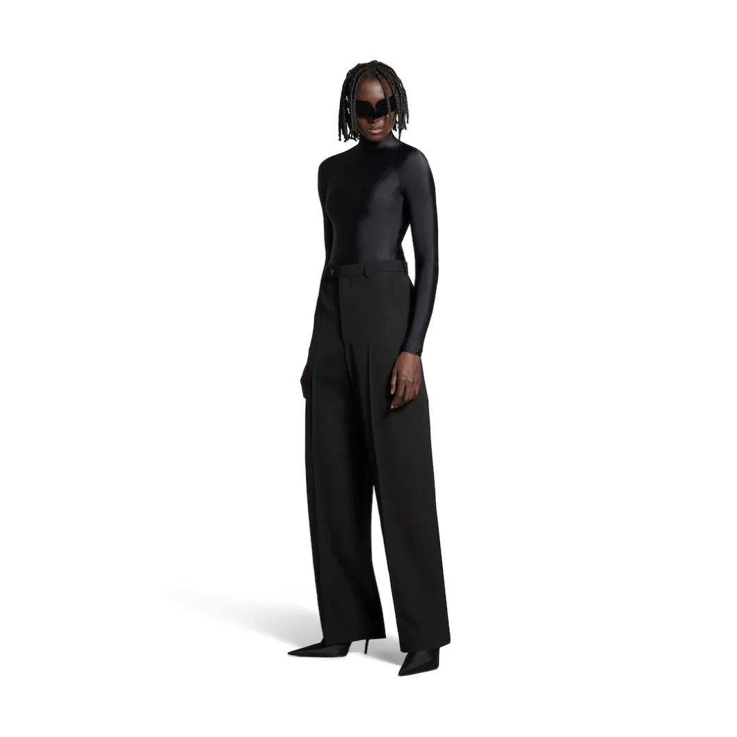 Pantaloni Baggy Tailored da Donna in Nero