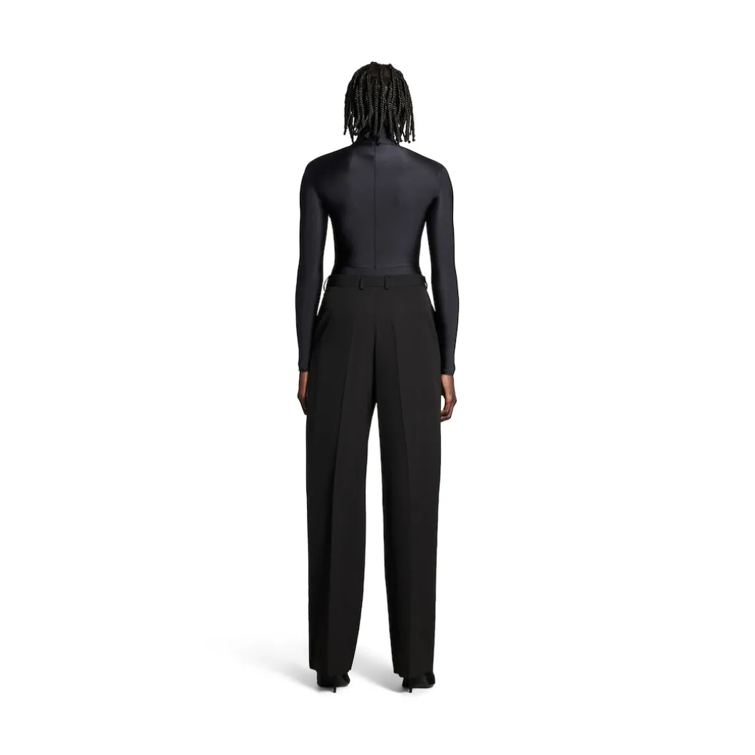 Pantaloni Baggy Tailored da Donna in Nero