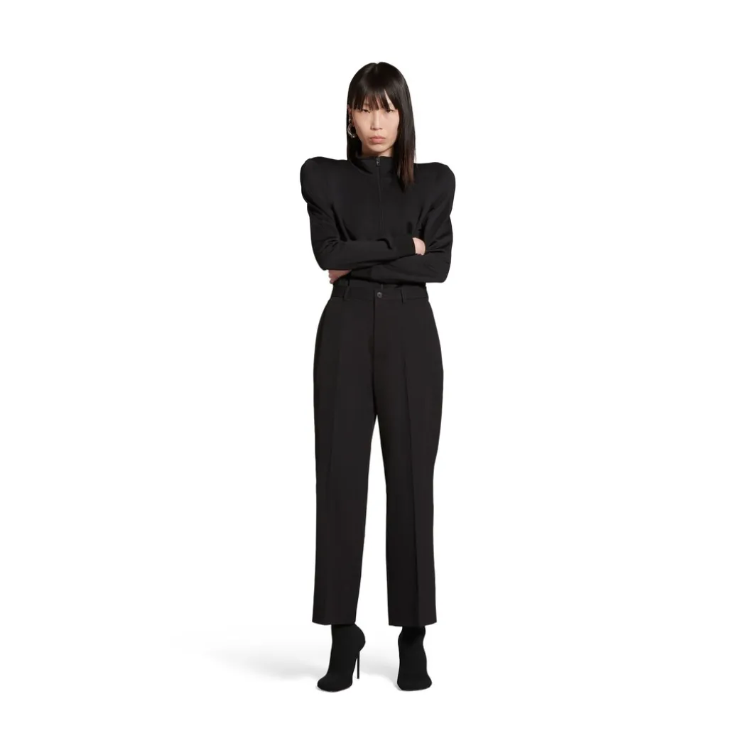 Pantaloni Cropped in Nero
