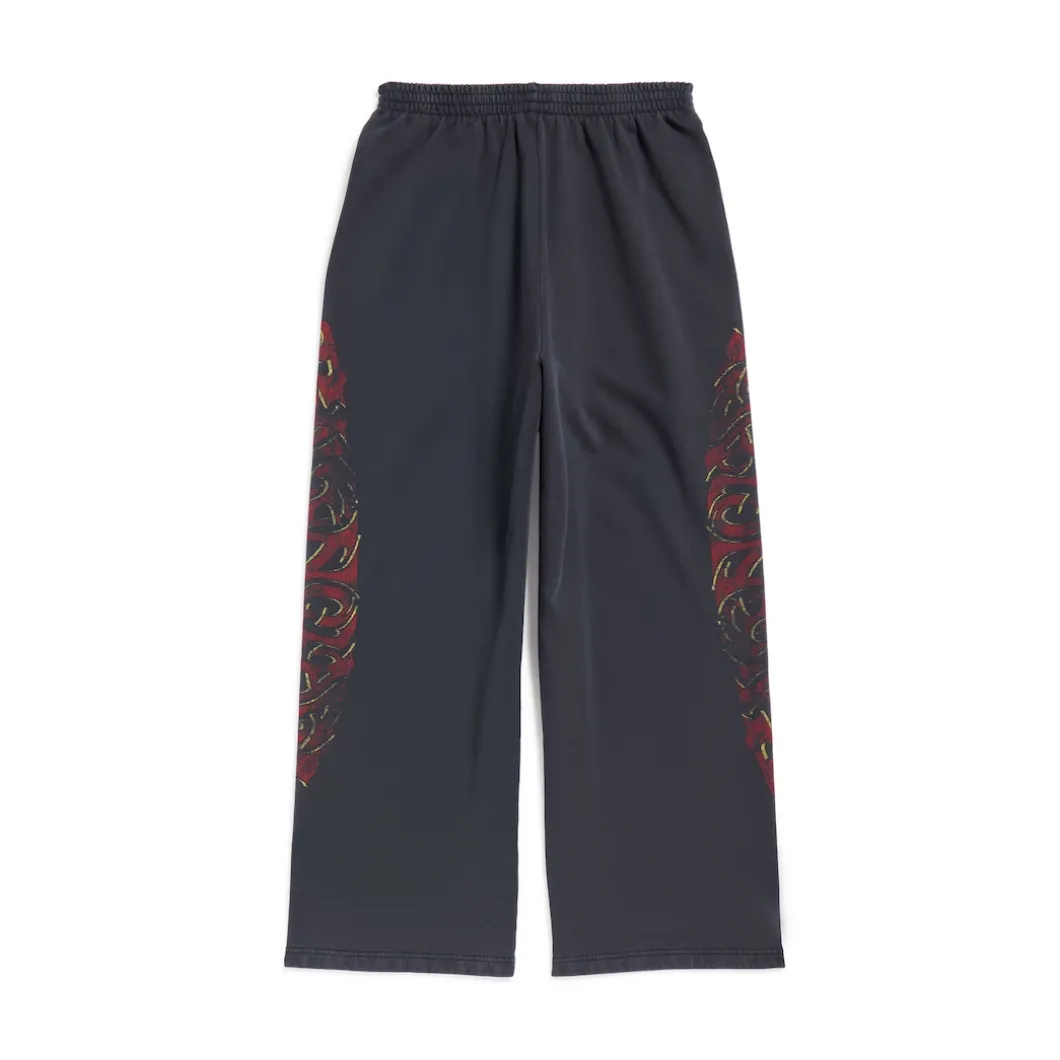 Pantaloni Da Tuta Baggy Offshore in Nero Délavé
