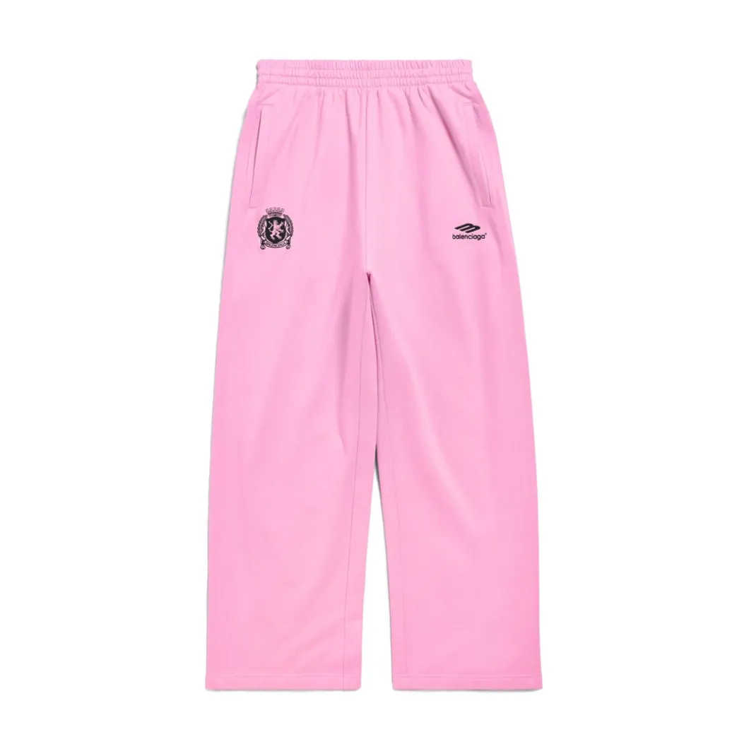Pantaloni Da Tuta Baggy Soccer in Rosa/nero