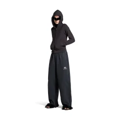 Pantaloni Da Tuta Cropped Unity Sports Icon in Nero/bianco