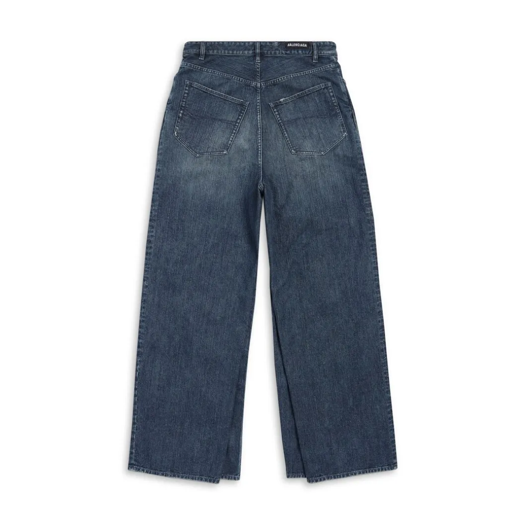 Pantaloni Double Front in Blu Scuro