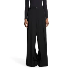Pantaloni Double Front in Nero