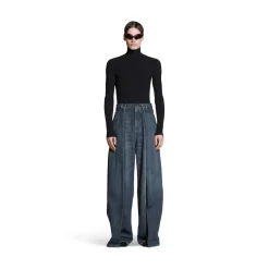 Pantaloni Double Side in Blu Scuro