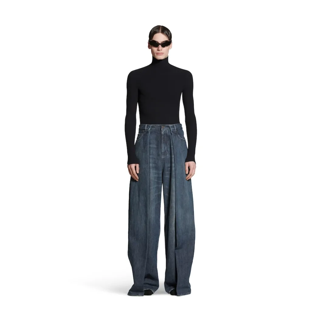 Pantaloni Double Side in Blu Scuro