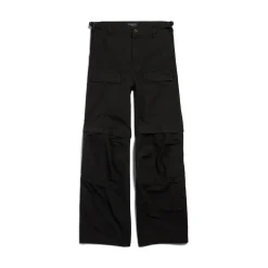 Pantaloni Flared Cargo in Nero