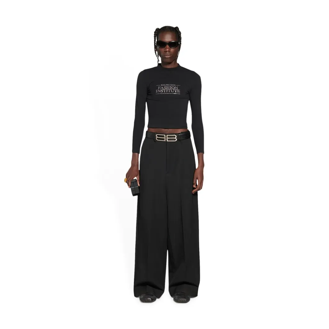 Pantaloni Low Crotch da Donna in Nero