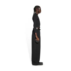 Pantaloni Low Crotch  da Donna in Nero