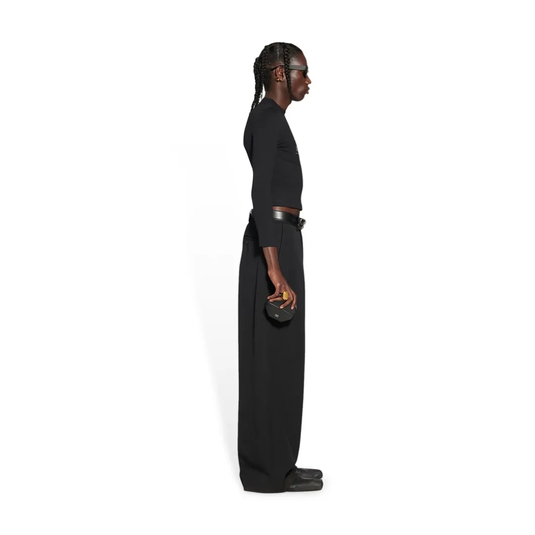 Pantaloni Low Crotch da Donna in Nero
