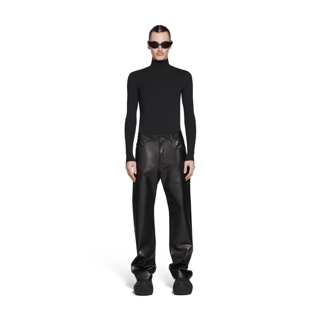 Pantaloni Medium Fit in Nero