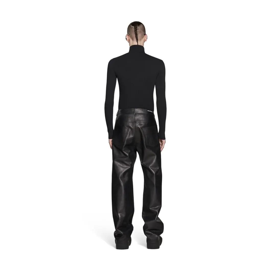 Pantaloni Medium Fit in Nero