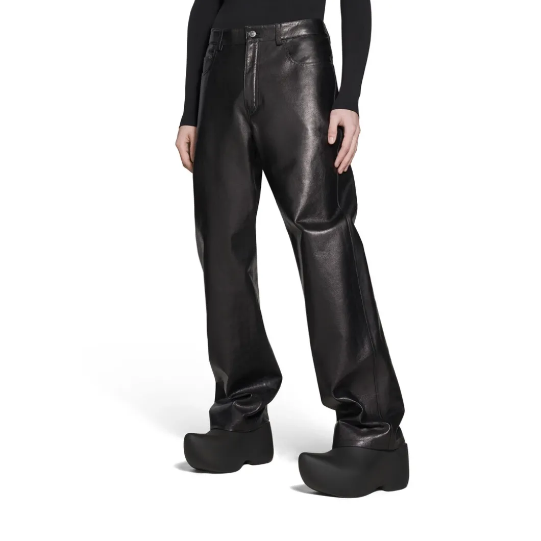 Pantaloni Medium Fit in Nero