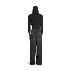 Pantaloni Pierced Baggy in Nero