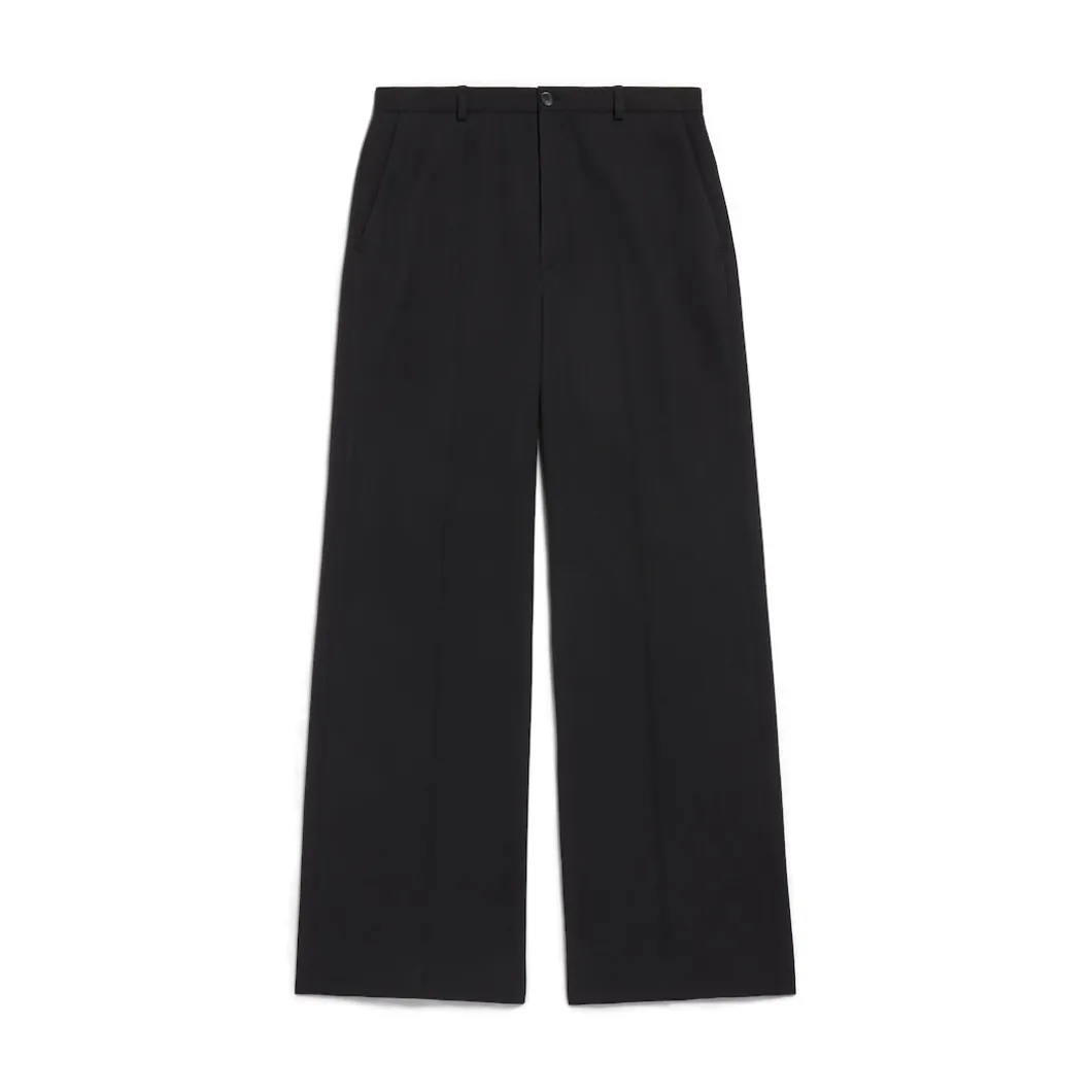 Pantaloni Tailored Regular Fit in Nero