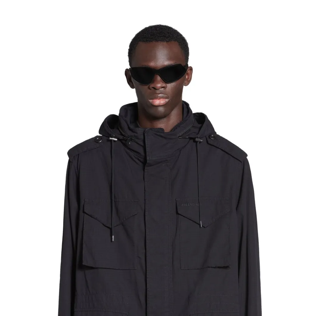 Parka Militare Balenciaga in Nero