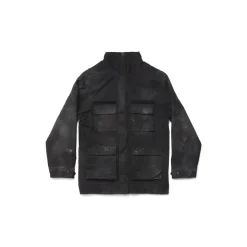 Parka Militare Double Front Balenciaga in Nero
