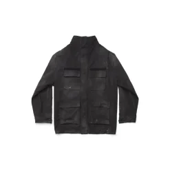 Parka Militare Double Front Balenciaga in Nero
