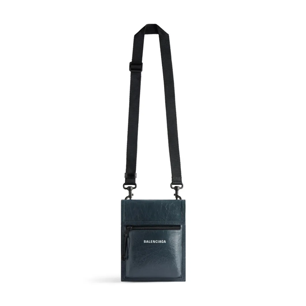 Pochette Explorer Piccola Con Tracolla da Uomo in Blu Scuro