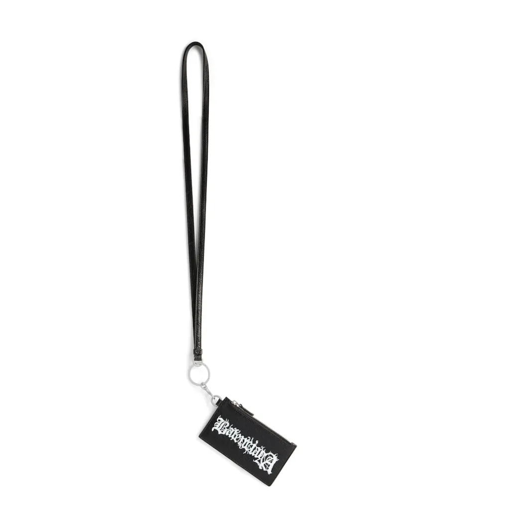 Portacarte Con Portachiavi Cash Diy Metal da Uomo in Nero/bianco