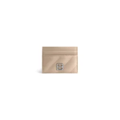 Portacarte Crush Trapuntato da Donna in Beige
