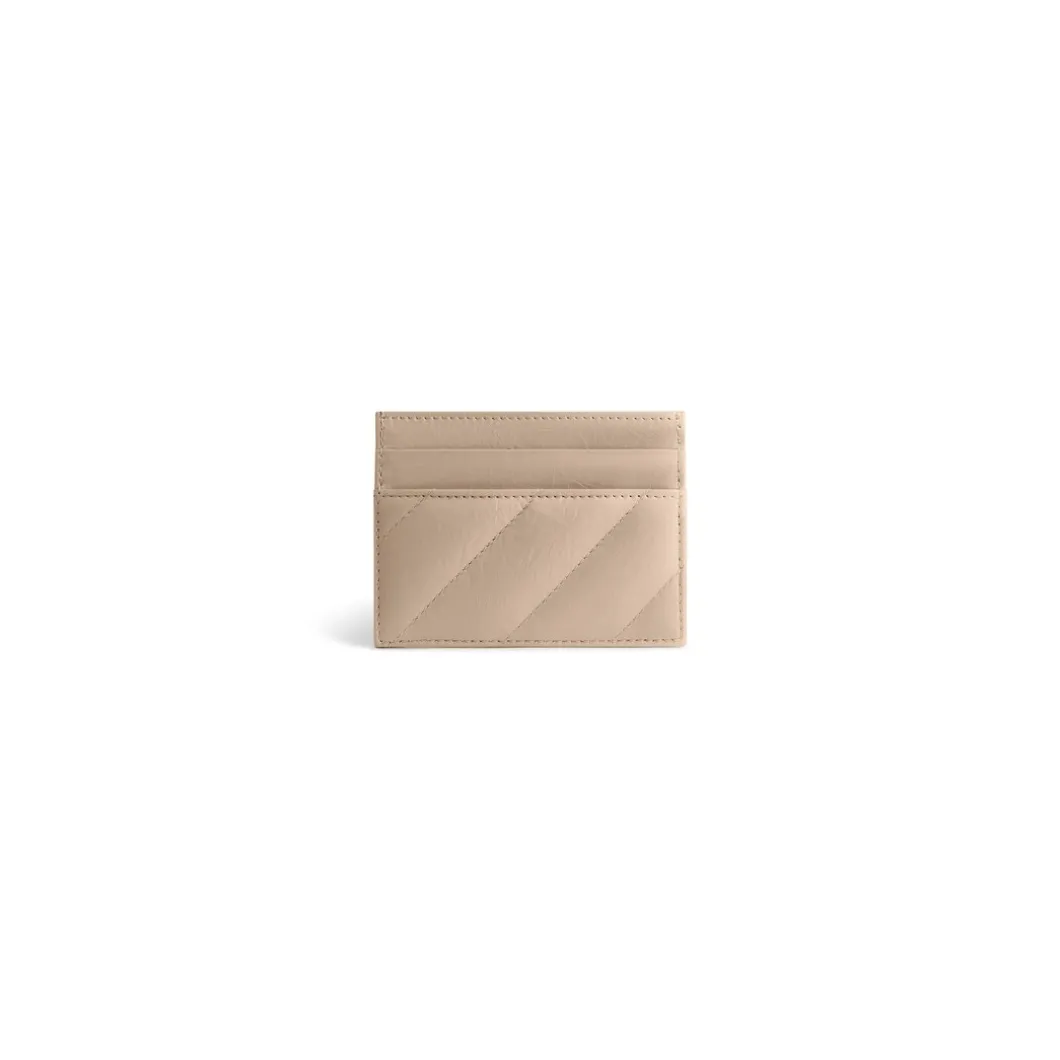 Portacarte Crush Trapuntato da Donna in Beige