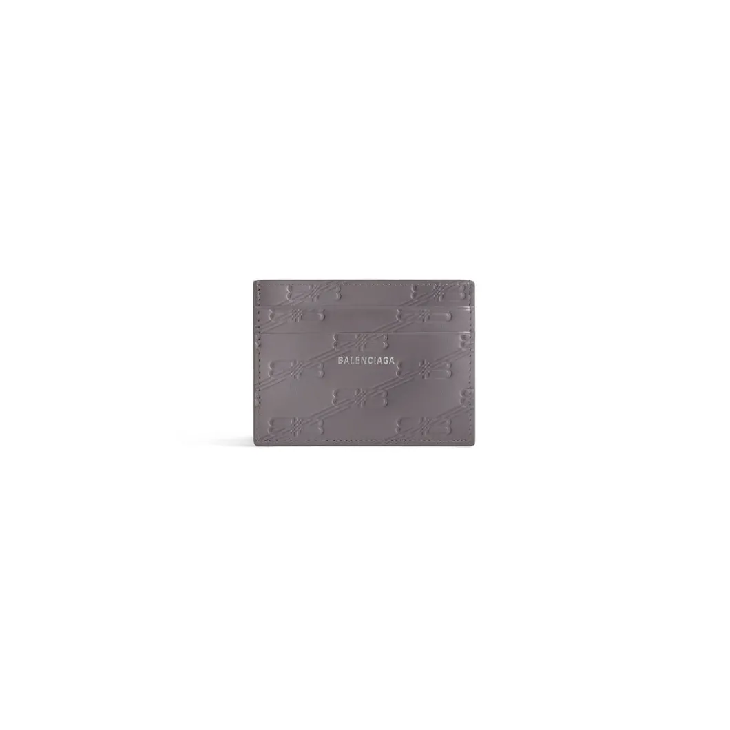 Portacarte Embossed Monogram In Box da Uomo in Grigio Scuro