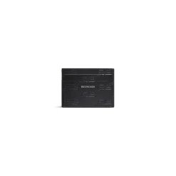 Portacarte Embossed Monogram In Pelle Box da Uomo in Nero