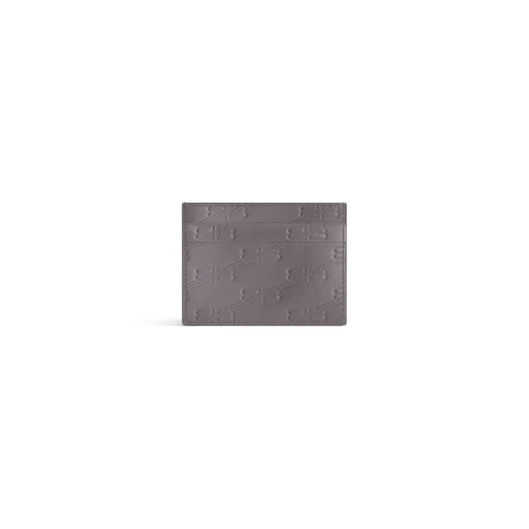Portacarte Embossed Monogram In Box da Uomo in Grigio Scuro