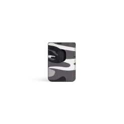 Portacarte Magnetico Cash Con Stampa Camouflage da Uomo in Grigio/bianco