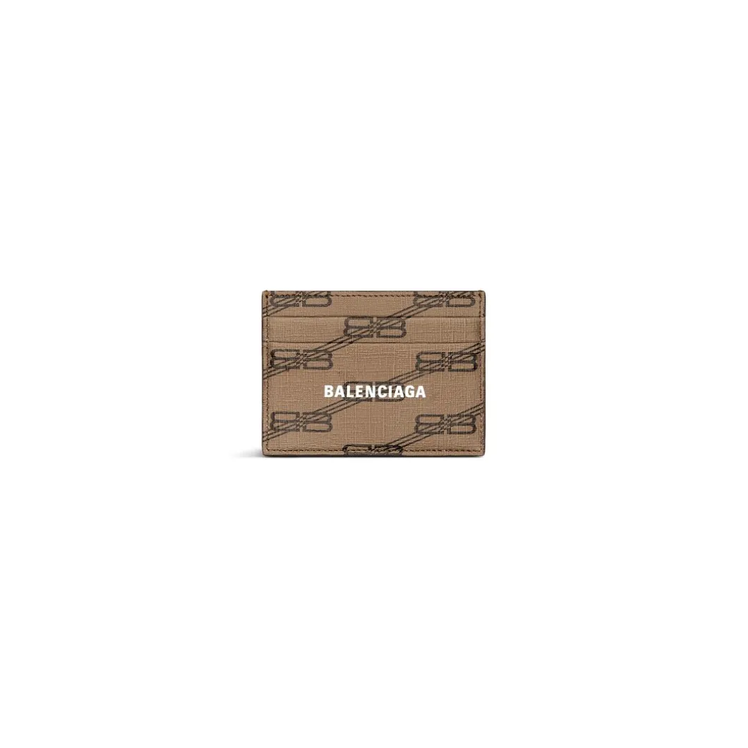 Portacarte Signature In Tela Rivestita Bb Monogram in Beige