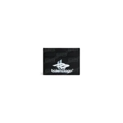 Portacarte Signature In Tela Spalmata Bb Monogram da Uomo in Nero