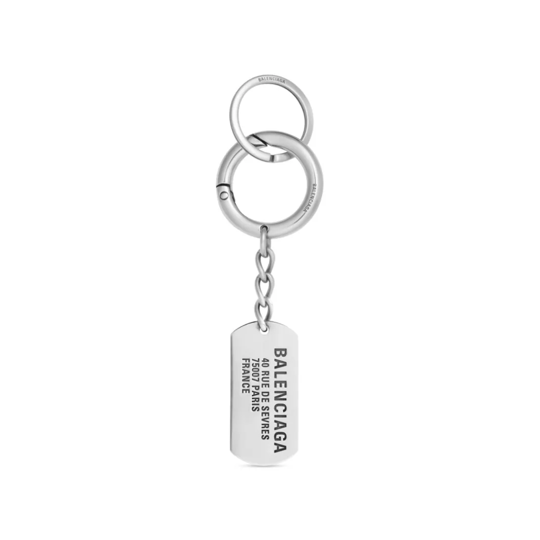 Portachiavi Tags in Argento Anticato