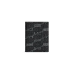 Portafoglio Bi-fold Verticale Signature In Tela Spalmata Bb Monogram da Uomo in Nero/grigio