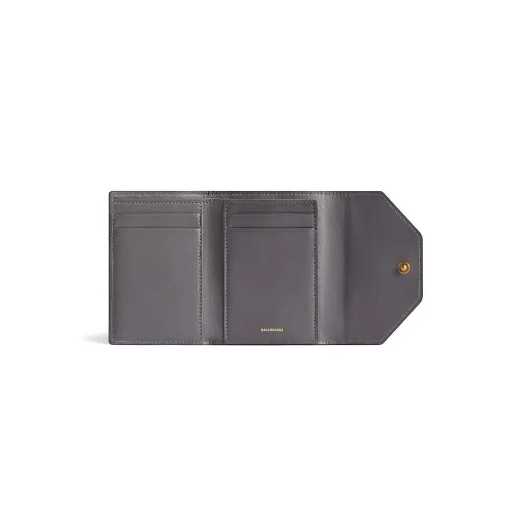 Portafoglio Compatto Envelope Con Portacarte da Donna in Nero